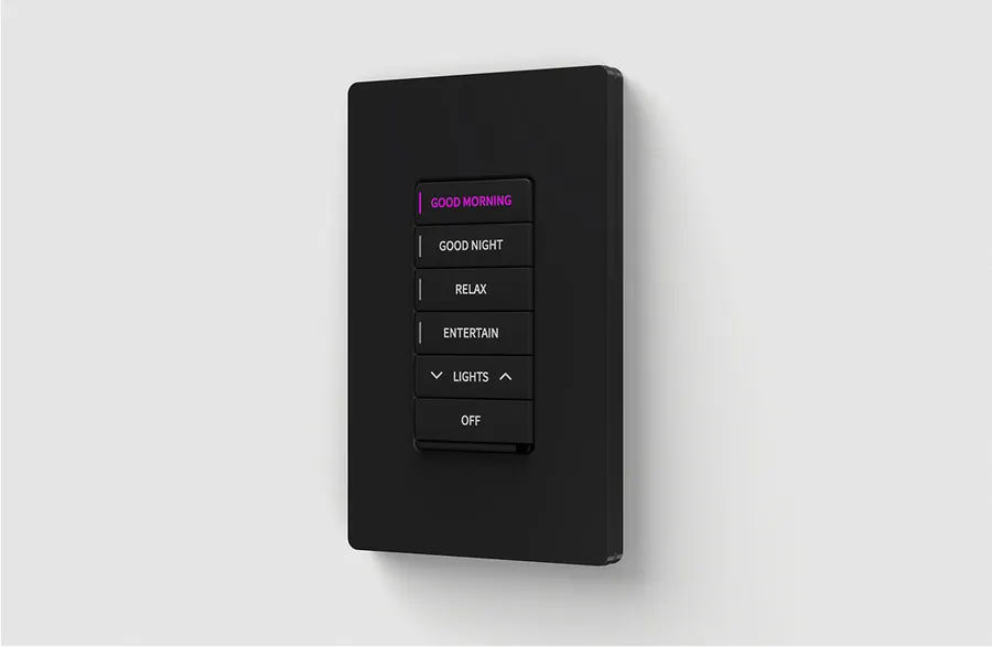 Crestron Cameo 2 keypad on a wall